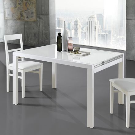 Mesa Extensible hasta 240 cm en Madera Lacada Design Made in Italy - Jacobs Viadurini