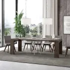 Mesa extensible hasta 246 cm en micropartículas de madera Made in Italy - Árbol Viadurini