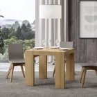 Mesa extensible hasta 246 cm en micropartículas de madera Made in Italy - Árbol Viadurini