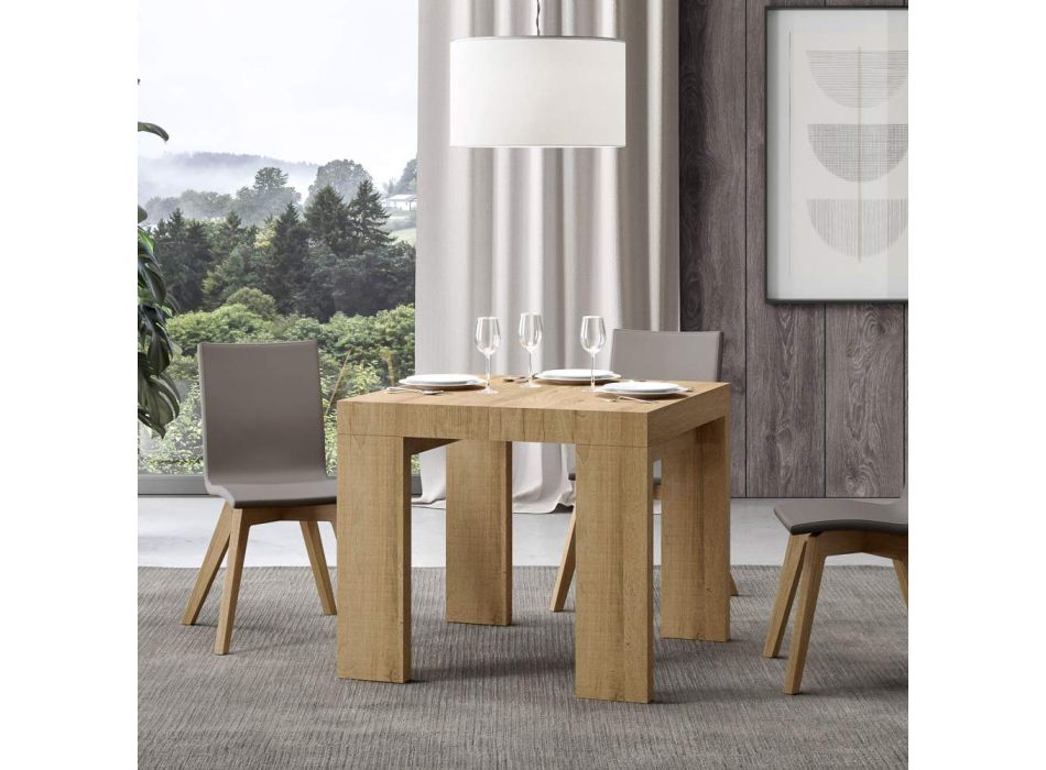 Mesa extensible hasta 246 cm en micropartículas de madera Made in Italy - Árbol Viadurini