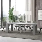 Mesa extensible hasta 246 cm en micropartículas de madera Made in Italy - Árbol Viadurini