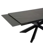 Mesa extensible 260 cm en metal y piedra sintética - Underwater Viadurini