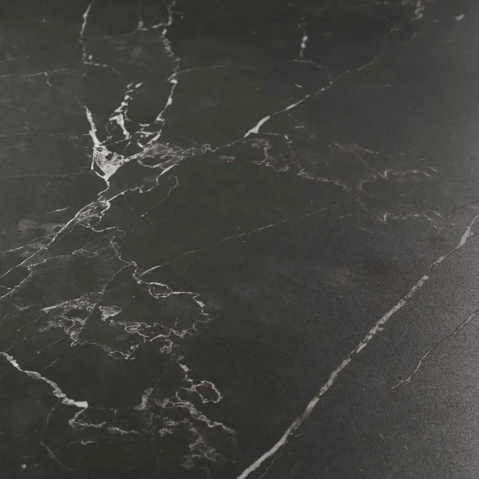 Mesa extensible 260 cm en metal y piedra sintética - Underwater Viadurini