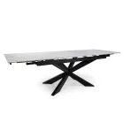 Mesa extensible 260 cm en metal y piedra sintética - Underwater Viadurini