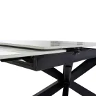 Mesa extensible 260 cm en metal y piedra sintética - Underwater Viadurini