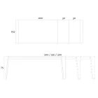 Mesa extensible hasta 265 cm en madera de nogal Canaletto Made in Italy - Orchidea Viadurini