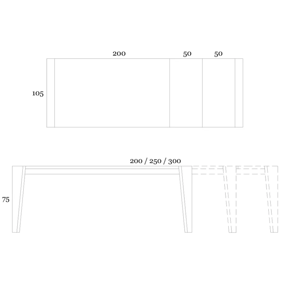 Mesa extensible hasta 265 cm en madera de nogal Canaletto Made in Italy - Orchidea Viadurini