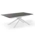 Mesa extensible hasta 270 cm con tapa de HPL y base de aluminio - Buscar Viadurini