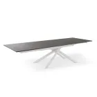 Mesa extensible hasta 270 cm con tapa de HPL y base de aluminio - Buscar Viadurini
