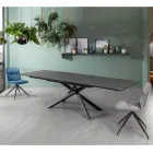 Mesa extensible hasta 270 cm con tapa de HPL y base de aluminio - Buscar Viadurini