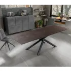 Mesa extensible hasta 270 cm con tapa de HPL y base de aluminio - Buscar Viadurini