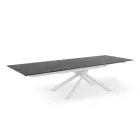 Mesa extensible hasta 270 cm con tapa de HPL y base de aluminio - Buscar Viadurini