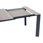 Mesa extensible hasta 276 cm con aluminio efecto madera - Ovara Viadurini