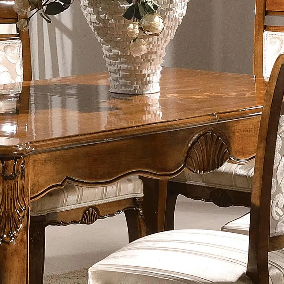 Mesa Extensible a 280 cm en Madera de Nogal Bassano Made in Italy - Caligola Viadurini