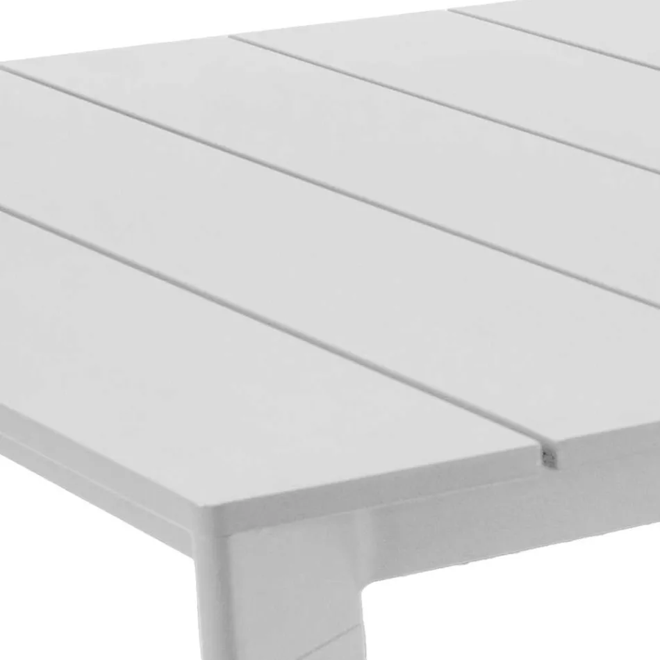 Mesa Extensible 281 cm en Aluminio con Tablero de Lamas - Específica Viadurini
