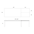 Mesa extensible hasta 298 cm en cerámica y metal Made in Italy - Tulip Viadurini