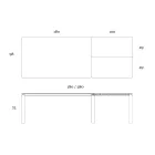 Mesa extensible hasta 298 cm en cerámica y metal Made in Italy - Tulip Viadurini