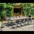 Mesa Extensible hasta 300 cm con Patas Correderas en Aluminio y Teca - Felix Viadurini