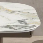 Mesa extensible de 300 cm en metal y tablero de piedra sinterizada - Taviria Viadurini