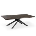 Mesa Extensible hasta 300 cm en Chapa de Roble y Base de Metal Negro - Xino
