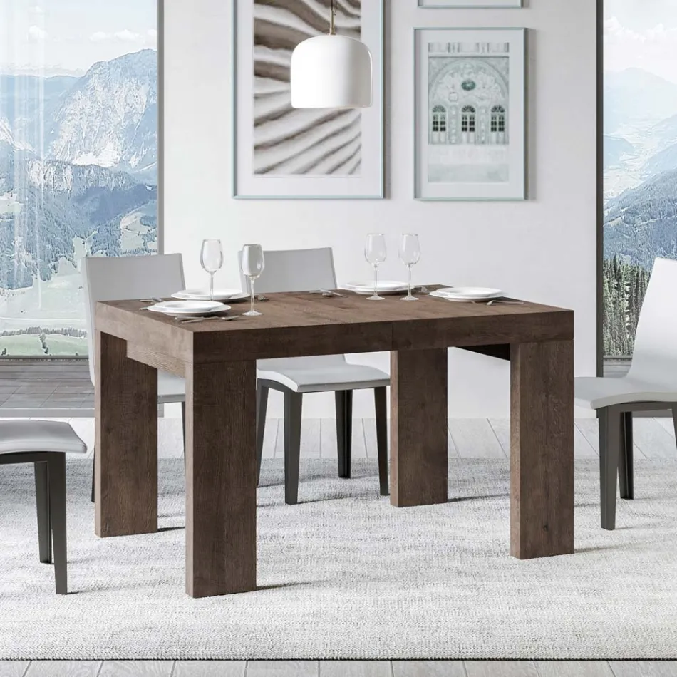 Mesa extensible hasta 440 cm en micropartículas de madera Made in Italy - Árbol Viadurini