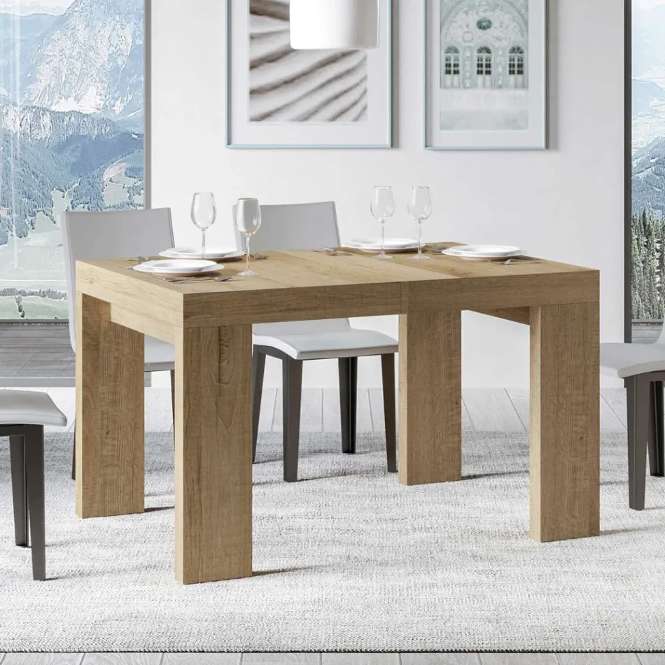 Mesa extensible hasta 440 cm en micropartículas de madera Made in Italy - Árbol Viadurini