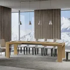 Mesa extensible hasta 440 cm en micropartículas de madera Made in Italy - Árbol Viadurini