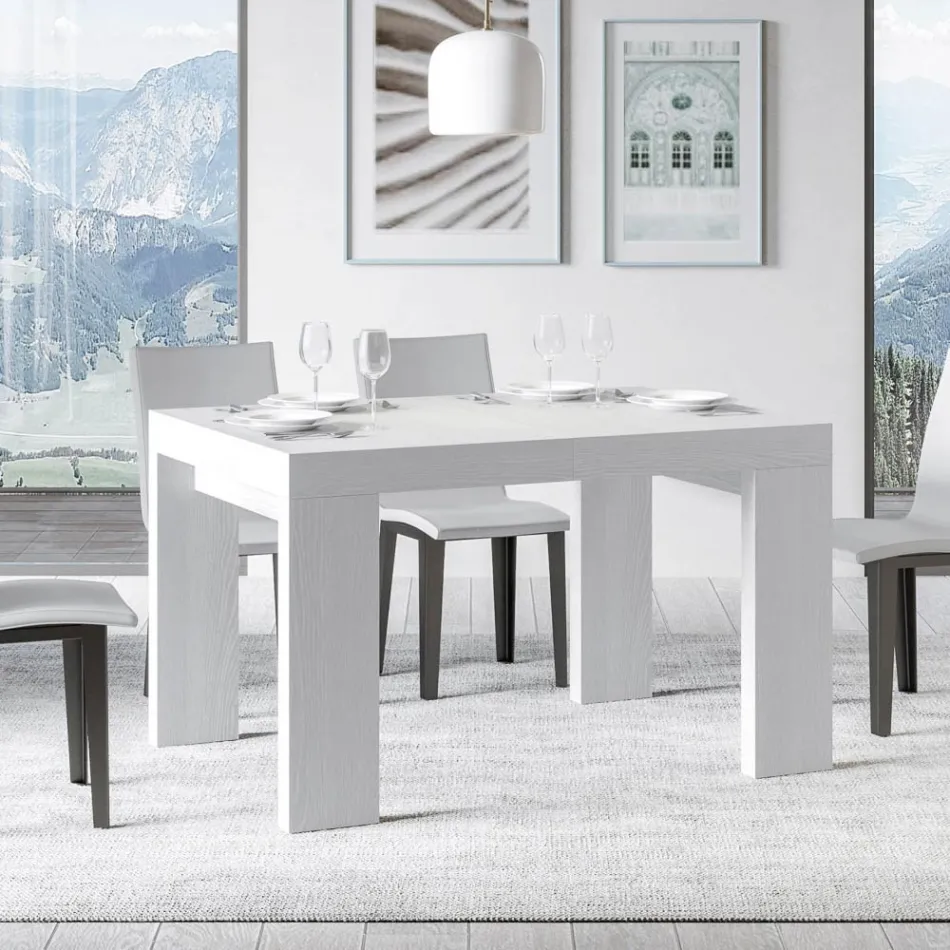 Mesa extensible hasta 440 cm en micropartículas de madera Made in Italy - Árbol Viadurini