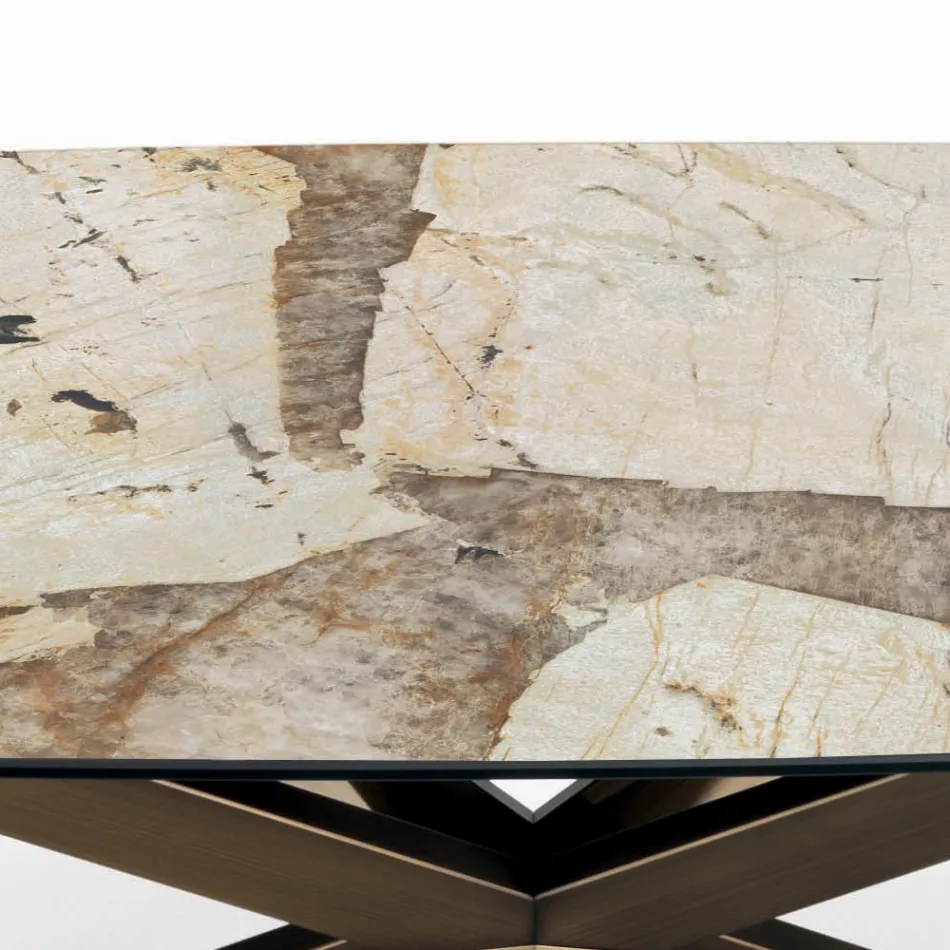 Mesa extensible en forma de barril con extensiones integradas Made in Italy - Grotta Viadurini