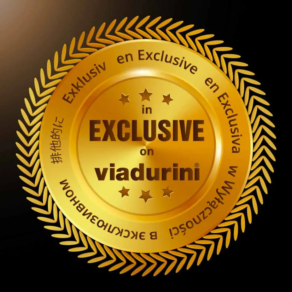 Mesa extensible blanca con estructura de madera maciza natural Rico Viadurini