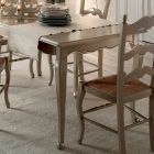 Mesa extensible con 4 sillas en gris tórtola claro Made in Italy - Celestino Viadurini