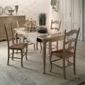 Mesa extensible con 4 sillas en gris tórtola claro Made in Italy - Celestino