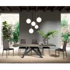 Mesa Extensible con Apertura Lateral Sincronizada en Melamina - Settimmio Viadurini