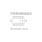 Mesa Extensible con Apertura Lateral Sincronizada Made in Italy - Gafas Viadurini