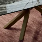 Mesa Extensible con Base y Tapa en Diferentes Acabados Made in Italy - Settimmio Viadurini