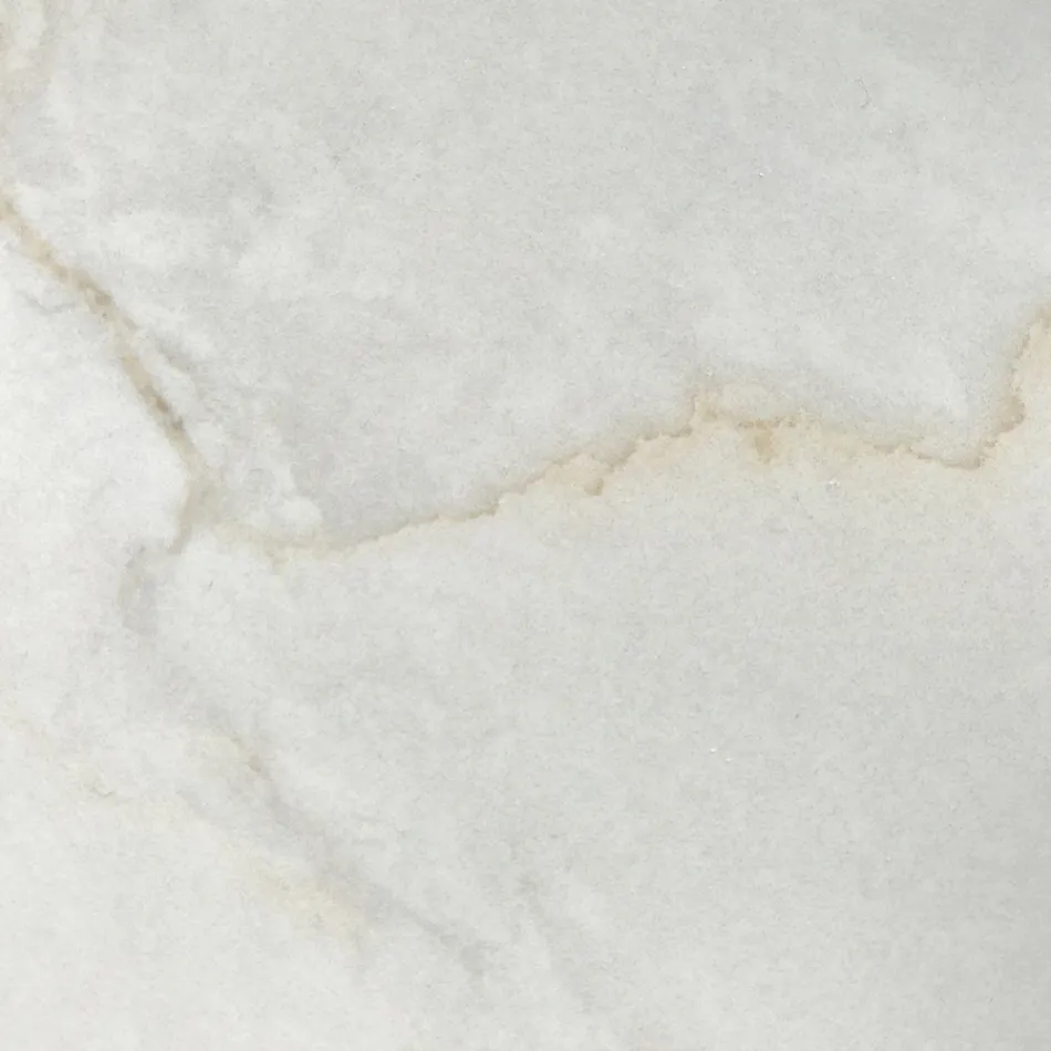 Mesa Extensible con Base de Acero y Tapa de Cerámica Acabado Mármol - Emilia  Viadurini