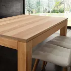 Mesa extensible con patas de madera maciza y tablero de madera maciza Indiana Viadurini