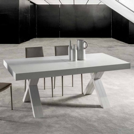Mesa extensible, con tapa de madera de melamina - Atessa Viadurini