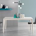Mesa Extensible con Tapa de Melamina Cemento Blanco Hielo - Ariel