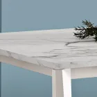 Mesa Extensible con Tapa de Melamina y Base de Metal - Ariel Viadurini