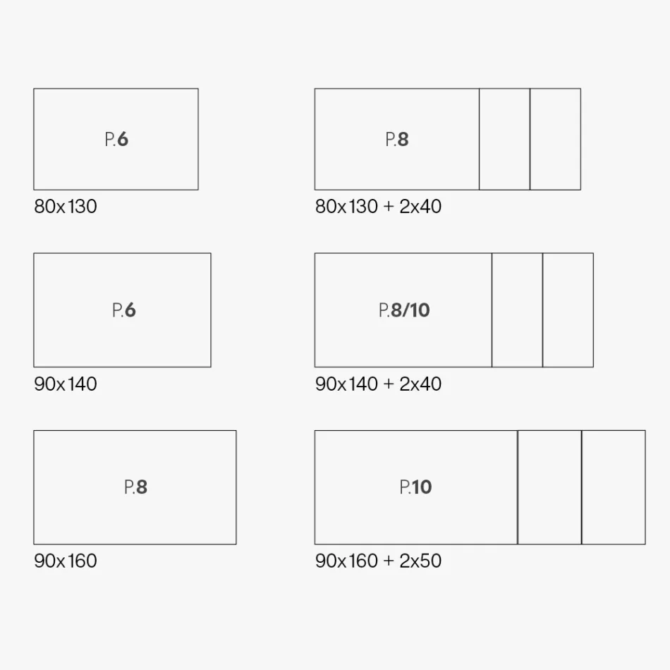 Mesa Extensible con Tapa de Melamina y Base de Metal - Ariel Viadurini