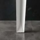 Mesa extensible con tapa de cristal templado moderno Baltimora Viadurini