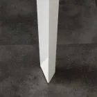 Mesa extensible con tapa de cristal templado moderno Baltimora Viadurini