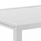Mesa de Jardín Extensible con Tapa y Base de Aluminio Blanco - Parler Viadurini