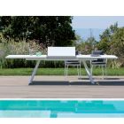 Mesa de jardín extensible en acero galvanizado Made in Italy - Brienne Viadurini