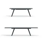 Mesa de jardín extensible en acero galvanizado Made in Italy - Brienne Viadurini