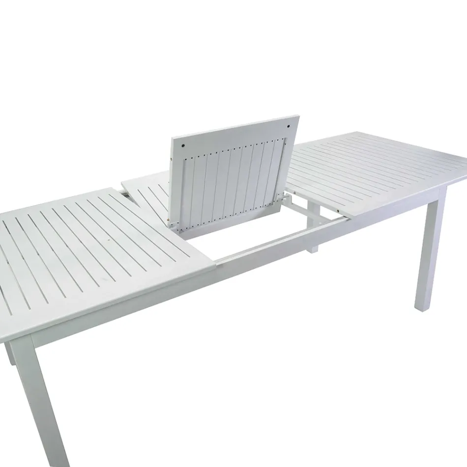 Mesa de jardín extensible de aluminio con tablero de listones - Passport Viadurini