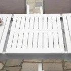 Mesa de jardín extensible de aluminio con tablero de listones - Passport Viadurini