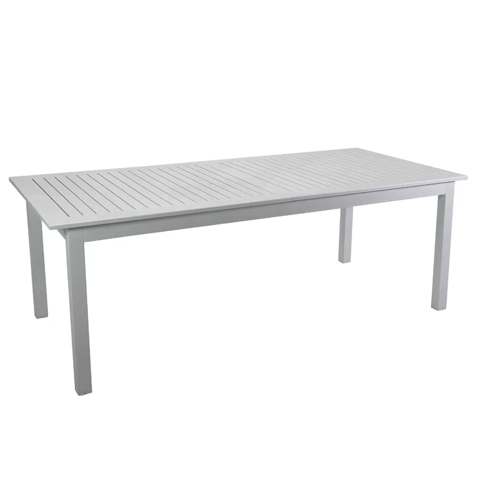 Mesa de jardín extensible de aluminio con tablero de listones - Passport Viadurini