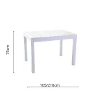 Mesa de jardín extensible totalmente de aluminio - Hoja Viadurini